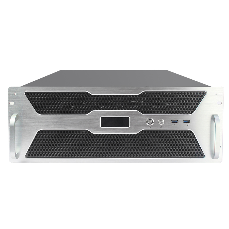 4U industrial computer case rack mount server chassis with Temp screen