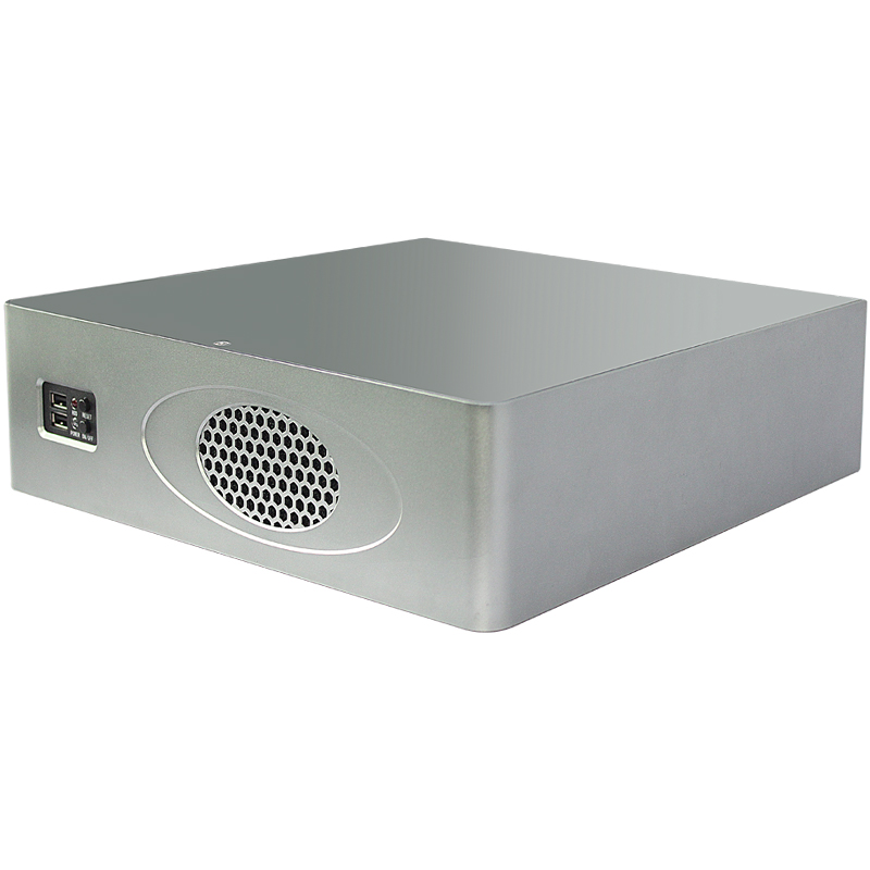 Aluminum2U Mini-ITX PC Case ITX with Expansion Slot for M-ATX MB server chassis