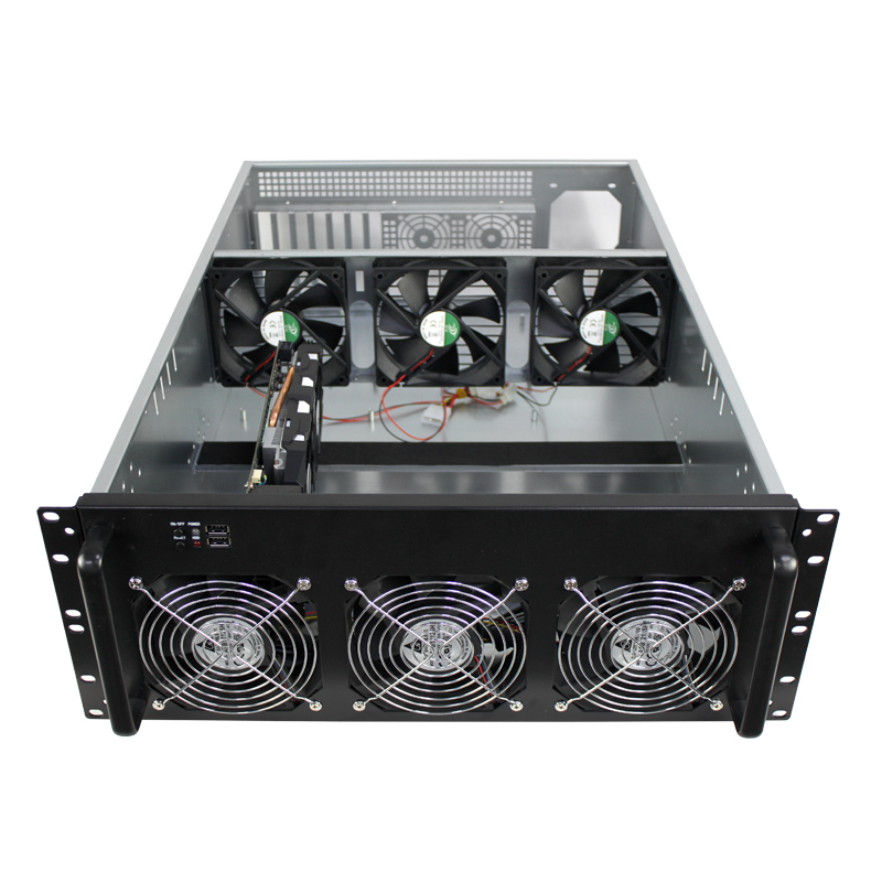 4U rackmount industrial mining machine adapter 6 GPU 8 GPU for ETH BTC Ethereum Mining Frame Rig Chassis