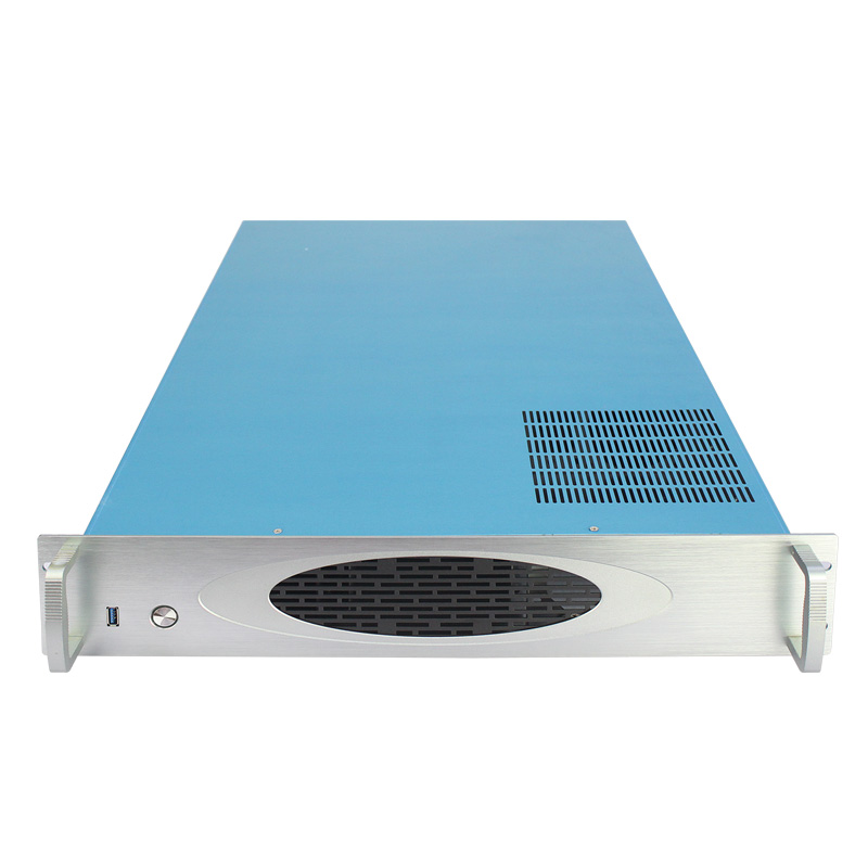High quality Industrial Rack Mount PC Computer 2U Server Chassis Case with Aluminum panel