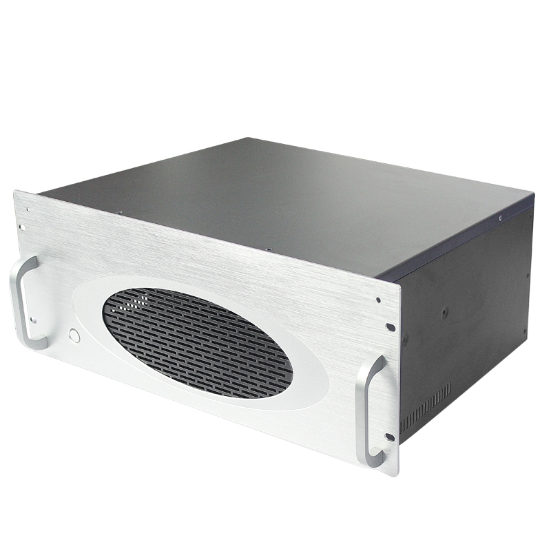 Aluminum 19inch rack mount industrial server chassis for ATX MB