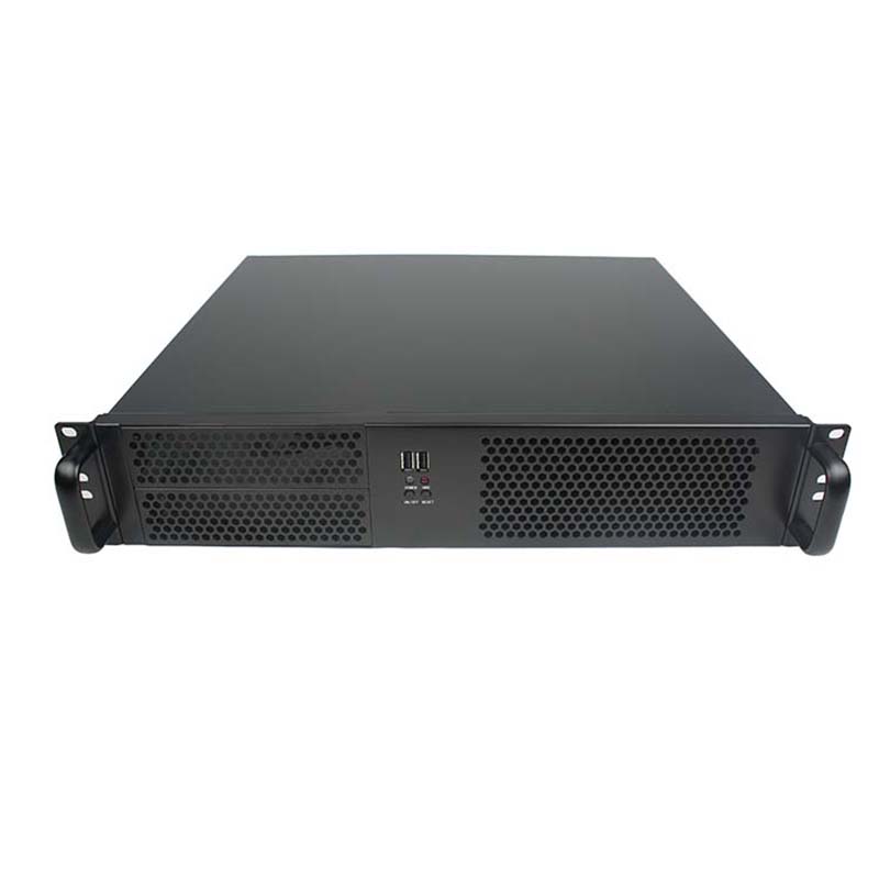 High quality 2U 19 inch 390mm rackmount Micro ATX IPC chassis short type industrial case