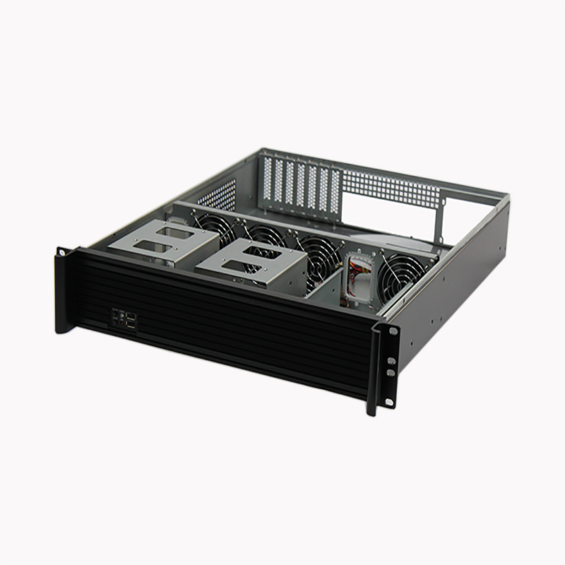  2u rackmount chassis case 55CM length server case with fan and 2U power supply support