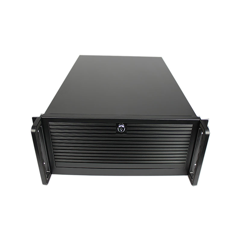 4U服务器机箱定制12个硬盘位EATX主板3个光驱位NVR监控机箱K455L 4u工控机箱铝面板550MM深多硬盘