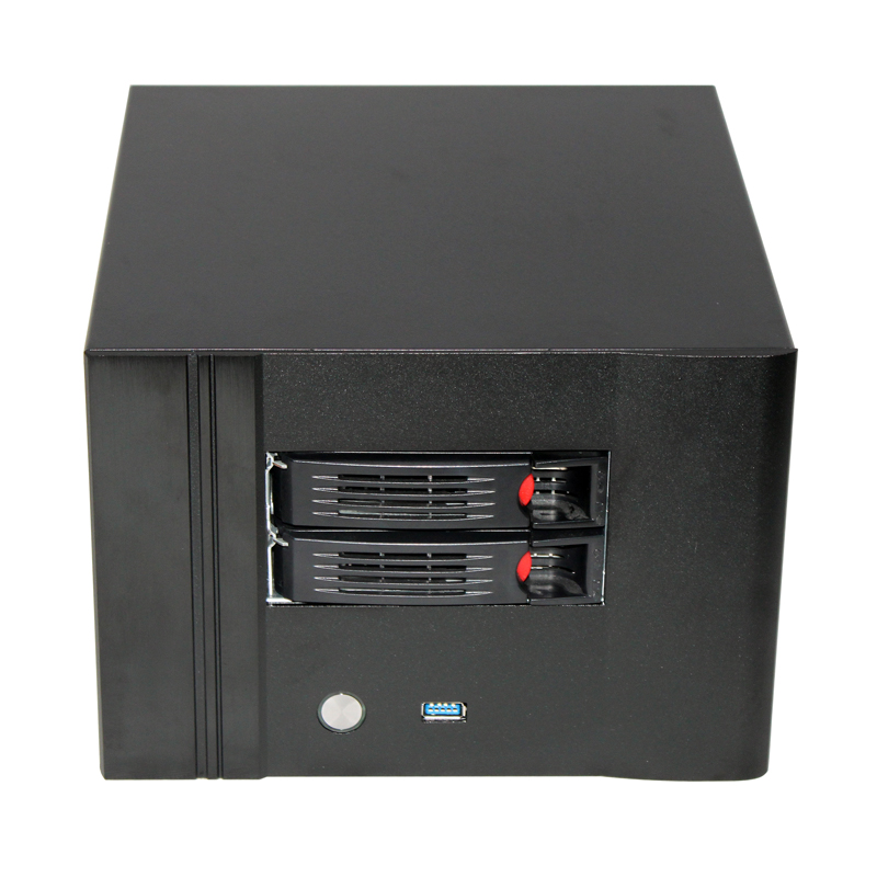 IPFS NAS 2 bay Storage Mini nas server case with hotswap tray server chassis