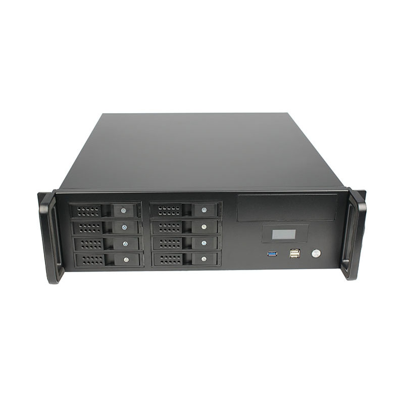 3U compact rackmount server chassis with Hotswap tray security door removable servers