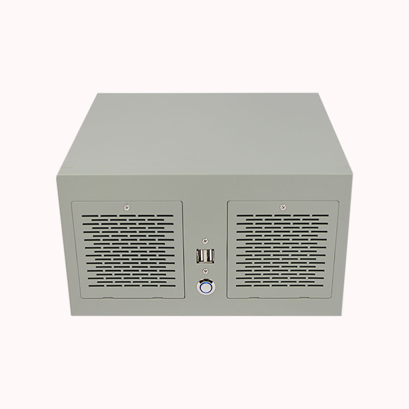 S33 4槽壁挂式机箱 MicroATX/ATX母板工控工业计算机小机箱壁挂式ITX机箱工控CNC设备机箱4个全高PCI1个硬盘位9.6*9.6主板